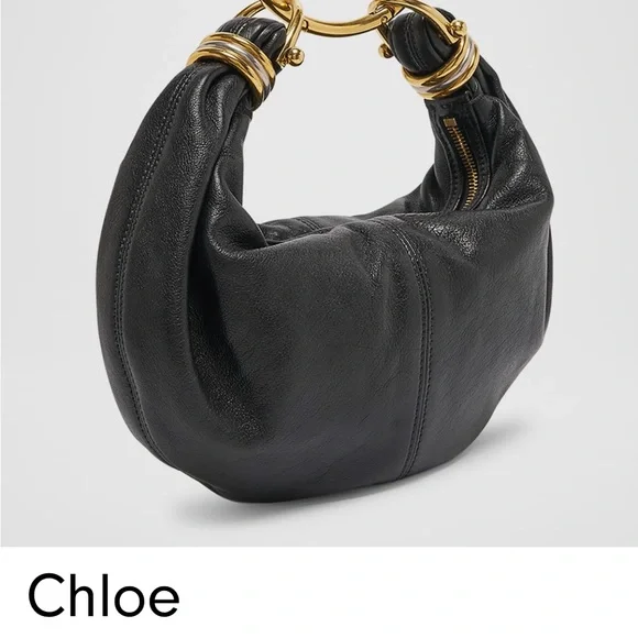 Chloe Bracelet Bag Mini:  Black Calfskin - Picture 6 of 7